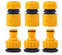 6 piezas ABS conector de manguera rápida de jardín 3/4-1/2 "y 1/2" conectores de tubo de manguera extremo doble macho acoplamiento conjunto adaptador extensor for tubo