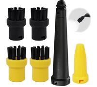 6 Piezas Accesorios Para Limpiador A Vapor para Kärcher SC1-SC5 CTK10 CTK20, Juego De Cepillos Redondos para Kärcher Accesorios Limpiador A Vapor, Repuestos para Kärcher