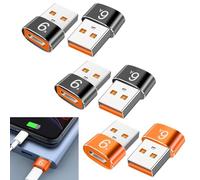 6 Piezas Adaptador USB C Hembra a USB Macho - Adaptador USB a Tipo C - Convertidor Tipo C a USB A para Carga Rápida y Sincronización de Datos, para iphone Plus Pro Air Max Carplay Macbook ipad Galaxy