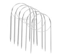 6 Piezas Agujas De Tejer Circulares Acero Inoxidable,Agujas Redondas De Hacer Punto 60cm Largo Para Sombreros,Calcetines,Bufandas, Sombreros,Tejido,2,5mm/3,0mm/3,5mm/4,0mm/4,5mm/5,0mm