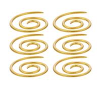 6 Piezas Agujas de Tejer de Aleación, Espirales Doradas | Superficie Lisa, Protege el Hilo y Evita Desgarros, Adecuado para Principiantes y Tejido DIY en Cables