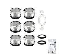 6 Piezas Aireador Grifo Cocina M24, Aireador Grifo Lavabo, Filtro Grifo Cocina, Juego de Filtro con Acero Inoxidable y ABS, Ahorro de Agua y Filtración Efectiva, para Cocina y BañO