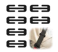 6 piezas ajustable negro cinturón de seguridad clip de ajuste universal de metal correa posicionador multiuso correa titular para mochilas, correas para mascotas y equipo de camping
