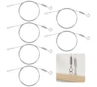6 Piezas Alambre para Colgar de Acero Inoxidable, 2m × 1.5 mm | Ajustable, Resistente, con Ojales y Ganchos, para Marcos de Fotos, Espejo, Luces, Cortina, Obras de Arte, Carga de Hasta 30KG