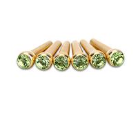 6 Piezas, Alfileres de Puente de Guitarra de Guitarra de Vidrio de Cristal de Latón Sólido, Hechos de Latón Sólido para un Tono Más Brillante, Reemplazo Llamativo, que Incluye 3