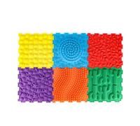 6 Piezas Alfombras de Rompecabezas de Masaje Sensorial para Niños y Adultos - Alfombra de Juego Ortopédica 30cm para Juego Sensorial(6-Piece Set-2)
