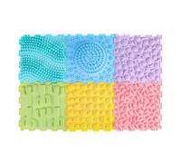 6 Piezas Alfombras de Rompecabezas de Masaje Sensorial para Niños y Adultos - Alfombra de Juego Ortopédica 30cm para Juego Sensorial(6-Piece Set-1)