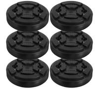 6 Piezas Almohadilla de Goma Redonda Alta Resistencia Negra | Compatible con Brazos de Elevador de Doble Poste, Protege Superficies y Minimiza Movimientos