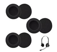6 Piezas Almohadillas de Repuesto para Auriculares Sennheiser, 50 mm Almohadillas de Espuma, Compatibles con PC 2/PC 3/PC 5/PC 7 USB/PC 8 USB, Espuma Transpirable (Negro)
