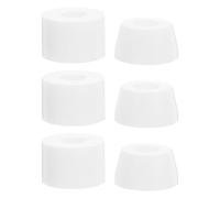 6 Piezas Amortiguadores de PU, Blanco, Reemplazo Rápido | Bujes para Ejes de Longboard y Patines en Línea, Alivio de Presión Articular, Mejor Estabilidad