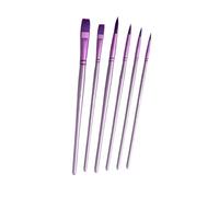 6 piezas artista cepillo conjunto de cerdas de nylon cepillo para acrílico aceite gouache acuarela pintura roca lienzo