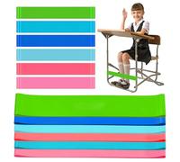 6 Piezas Bandas Elásticas para Sillas para Niños, 6 Colores Banda de Silla Extensible Niños, Flexibles Banda Elástica, Mayor Concentración y Tranquilidad, Pueden Aliviar el Estrés (0,4, 0,6, 0,8 mm)
