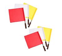 6 Piezas Bandera Manual Plegable para Árbitros, Alta Visibilidad | Mango de Acero Inoxidable y Espuma, Estructura con Asa Esponjosa, para Competiciones y Eventos de Seguridad