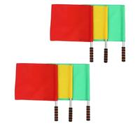6 Piezas Banderas de Señal del Árbitro para Tráfico y Camiones | Rojas, Amarillas y Verdes, Poliéster Acero Inoxidable y Esponja, Portátil para Emergencias y Eventos