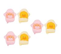 6 Piezas baño de algodón toalla niño exfoliating gloves esponja de limpieza corporal guante de baño gel de baño para niños juguetes niños toalla para la espalda espesar Pato