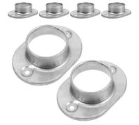 6 Piezas Base de Poste Redonda de Zinc Acero para Tubo Redondo | Soporte para Manguera de Pared, Base del Poste, Brida de Poste, Conexión Estable y Fiable