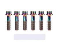 6 piezas Bicicletas fijas pernos de vástago M5x18 mm Aleación de alta resistencia Tornillos anti -Floja ligeros para el manejo de la palanca del freno del manillar de bicicleta de (Negro) (Oro)