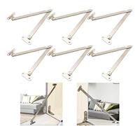 6 Piezas Bisagra Plegable para Puerta de Armario, Bisagra de Ajuste de Solapa, Bisagra Amortiguadora, Bisagra de Conexión Plegable, Acero Inoxidable, para Muebles, Armarios, Cocina, Cajas(Plateado)