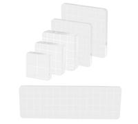 6 Piezas Bloques de Estampación de Acrílico Transparentes, Bloques de Sellos de Acrílico con Líneas Cuadrícula Transparente para álbumes de recortes, decoraciones de tarjetas de manualidades