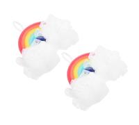 6 Piezas bola de baño de nubes bocanada de cuerpo esponjas corporales cojines depurador de piel Flor de baño exfoliante para la piel lindo las nubes toallita de baño Maleza Bebé