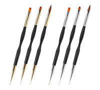 6 Piezas Bolígrafos Para Esmalte De Uñas De Doble Cara, Herramientas Para Arte De Uñas, Accesorios Para Arte De Uñas Diy, Pinceles Para Esmalte De Uñas, Pinceles Duraderos Para Arte De Uñas