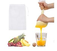 6 Piezas Bolsa Filtro Reutilizable Malla Fina Nylon Bolsa Colador Leche Bolsa Nueces Leche para Tamizar Tela Filtrante para Tamizar Jugo Fruta Queso Café Leche Almendras(30 x 21 cm)