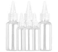 6 Piezas Botella de Plástico, Transparente para Apretar Botellas, Squeeze Bottle, Dispensador de Botellas de Plástico Ninguna Fuga para Condimentos, Salsa de Tomate, Salsa Picante (30ml 60ml)