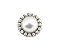 6 piezas botones redondos de metal con detalles de diamante de 15mm a 25mm para coser y hacer manualidades, Plata clara, 20mm 6 piezas