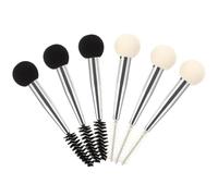 6 Piezas Brocha de Maquillaje de Doble Punta para Cejas y Pestañas | Tubo de Aluminio, Esponja Nbr y Nylon, Diseño de Dos Lados, Aplicador para Corrector y Pomada