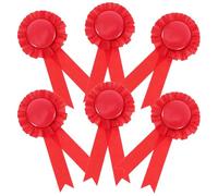 6 Piezas Broche de Pecho de Hojalata Cinta Roja | Diseño Elegante y Sofisticado, Uso Versátil en Eventos, Adecuado para Acompañantes y Graduados