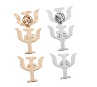 6 Piezas Broches de Psicología de Dorado y Plateado Alfileres Decorativos para Solapas Joyería Médica para Enfermeras