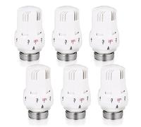 6 Piezas Cabeza Termostática Radiador, cVálvula de Radiador Termostático, Cabeza del Termostato M30 x 1.5, Termostato Cabeza, Válvula de Radiador Cabeza para Oficina Casa