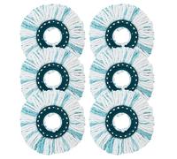 6 Piezas Cabezas de Fregona de Repuesto, para Leifheit Clean Twist Disc Mop, Sistema de Fibras para Leifheit Recambio para Mopa, para Todo Tipo de Suelos, Fuerte absorción de Agua Reutilizables