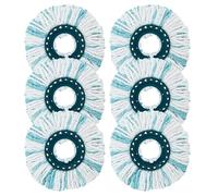 6 Piezas Cabezas de Fregona de Repuesto, para Leifheit Clean Twist Disc Mop, Sistema de Fibras para Leifheit Recambio para Mopa, para Todo Tipo de Suelos, Fuerte absorción de Agua Reutilizables
