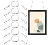 6 Piezas Cable de Colgar de Acero Inoxidabl - cables para colgar cuadros - Ajustable Cuerda - Cable de Acero Inoxidable para Colgar Cuadros Ropa Luces - Soporta Hasta 30 Kg (1.5mm x 2m)