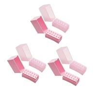 6 Piezas Caja De Almacenamiento De Cabeza De Molienda Organizador De Cabeza De Pulido De Arte De Uñas Expositor De Puntas De Uñas El Plastico Sombrerería Pequeño Agujero Redondo