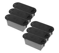 6 Piezas Caja de Baterías para Guitarra, Soporte Activo 9v Negro | Inserto de Esponja y Plástico, Equilibrio Ligero, Uso en Estudio y Cambios Rápidos en Directo