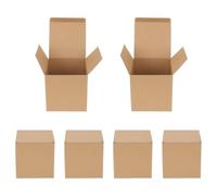 6 Piezas Caja de Cartón Corrugado Kraft Cubo Reforzada para Envíos | Bordes Endurecidos, Solapas Reabribles, Superficie Lisa y Limpia, para Control de Calidad y Devoluciones