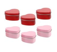 6 Piezas Caja de hierro en forma de corazón. caja de almacenamiento caja de dulces de san valentin cajas de corazones de san valentin tarro en forma de corazon planchar ABOOFAN