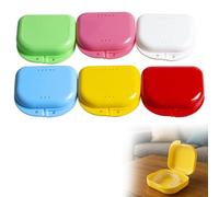 6 Piezas Caja Ortodoncia, Caja de Prótesis, Cajas Férula Dental Funda Ferula Aparato Dental con Agujeros de Ventilación para Dentaduras de Ortodoncia Postizas Proteger Los Dientes Aparatos Dentales