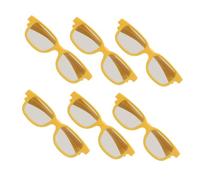 6 Piezas Cine con Gafas 3D Gafas de película anaglifo Lentes 3D para peliculas Gafas de Cine Gafas 3D para proyector Gafas de Juego 3D anteojos el plastico Naranja
