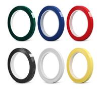 6 Piezas Cinta Para Pizarra Blanca, 5 mm x 66 m Cinta de Identificación de Instrumentos, 6 Colores PET Cintas Gráfica, Fine Line Tape, Cintas de Marcado de Rejilla, para Arte Marcado, Manualidades