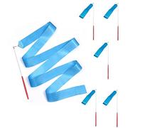 6 Piezas Cintas de Baile Cinta Gimnasia Ritmica Niña 2 m Cinta de Gimnasia Ritmica Varita de Bailarina Serpentinas de Cinta Baile Artístico para Niños Niñas Entrenamiento Cumpleaños Regalos (Azul)