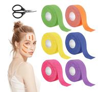 6 Piezas Cintas Kinesiologicas Faciales, Kinesiologica Face Lift Tape, Parches Antiarrugas Cinta Adhesiva, para Reafirmar Piel y Restaurar Elasticidad, Faciales Cure de Arrugas (2.5 cm X 5 m)