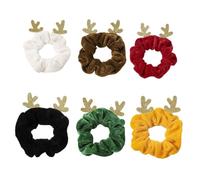 6 Piezas Cintas navideñas para el pelo del intestino accesorios para el cabello para niñas accesorios para el cabello de las niñas anillos de pelo de asta diadema de asta Navidad