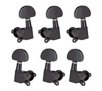 6 piezas Clavijas de afinación cerradas 3L3R para guitarra Mecanismos Claves afinadores cuerdas acústica folk y eléctrica Tamaño universal Aleación zinc hierro precisa Reemplazos ideales