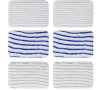 6 piezas Clean and Steam Toallita, Clean and Steam Accesorios, Serpillere Escoba Vapor para Rowenta Clean & Steam ZR850002 ZR005801 ZR005804 (Gris y Azul)