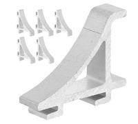 6 Piezas Clips de Aluminio para Estantes de Refrigerador Plata | Congeladores Comerciales, Piezas de Repuesto, Instalación Simple, Durabilidad Superior, Soporte Pequeño