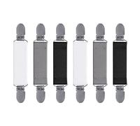 6 Piezas Clips de Cárdigan Set, Clips de Cadena de Suéter Ajustables, Clip de Cuello de Rebeca Simple y Elegante para Guantes, Vestidos, Chales, Niños, Adultos, Mujeres, Hombres - Negro, Gris, Blanco