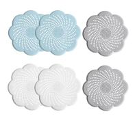 6 Piezas Coladores de Silicona Ducha, Atrapa Pelos Ducha con Un Diámetro de 14.4 cm, Evitan la Obstrucción de los Desagües, Aptos para Baños, Cuartos de Baño y Cocinas